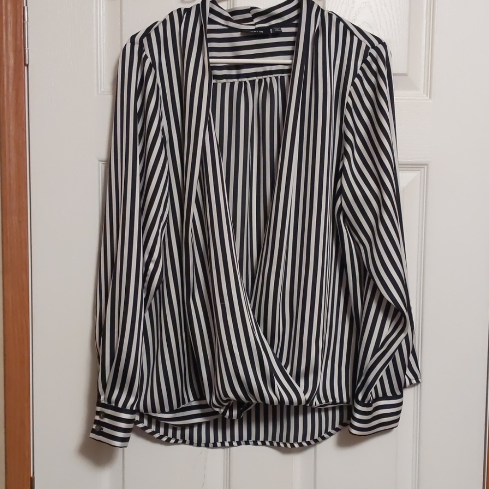 Faux wrap blouse